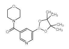 5-(吗啉-4-羰基)吡啶-3-硼酸频那醇酯结构式