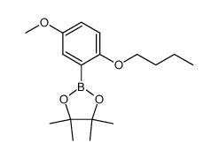 2-(2-(butyloxy)-5-(methyloxy)phenyl)-4,4,5,5-tetramethyl-1,3,2-dioxaborolane Structure