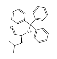 4-methyl-2(S)-<(triphenylmethyl)amino>-1-pentanal Structure