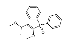 (E)-(1-methoxy-3-(methylthio)but-1-en-1-yl)diphenylphosphine oxide结构式