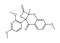 β-lactone of 2-carboxy-3-hydroxy-2-methyl-2',4',7-trimethoxy-2,3-dihydroisoflavone结构式