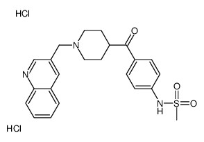 N-[4-[1-(quinolin-3-ylmethyl)piperidine-4-carbonyl]phenyl]methanesulfonamide,dihydrochloride Structure