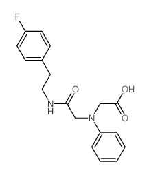 [(2-{[2-(4-Fluorophenyl)ethyl]amino}-2-oxoethyl)-(phenyl)amino]acetic acid结构式