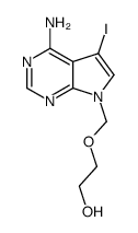 2-[(4-amino-5-iodopyrrolo[2,3-d]pyrimidin-7-yl)methoxy]ethanol Structure