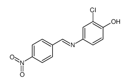 2-chloro-4-[(4-nitrophenyl)methylideneamino]phenol结构式