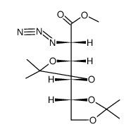 methyl 2-azido-2-deoxy-3,4:5,6-di-O-isopropylidene-D-mannonate结构式