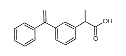 α-(3-(1-phenylethenyl)phenyl)-propionic acid Structure