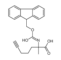 (R)-2-(((((9H-荧光素-9-基)甲氧基)羰)胺基)-2-甲基己-6-壬酸结构式