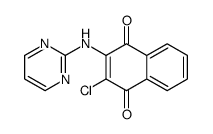2-chloro-3-(pyrimidin-2-ylamino)naphthalene-1,4-dione Structure