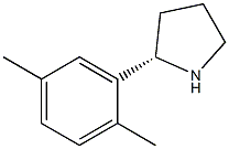 (2S)-2-(2,5-DIMETHYLPHENYL)PYRROLIDINE结构式
