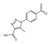 5-methyl-1-(4-nitrophenyl)-1H-1,2,3-triazole-4-carboxylic acid结构式