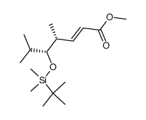methyl (2E,4R,5R)-5-O-((1,1-dimethylethyl)dimethylsilyl)-4,6-dimethyl-5-hydroxy-2-heptanoate Structure
