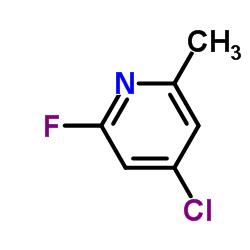 4-Chloro-2-fluoro-6-methylpyridine结构式