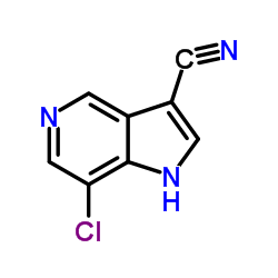 7-Chloro-1H-pyrrolo[3,2-c]pyridine-3-carbonitrile结构式