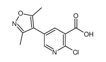 2-chloro-5-(3,5-dimethyl-1,2-oxazol-4-yl)pyridine-3-carboxylic acid Structure