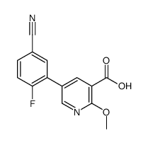 5-(5-cyano-2-fluorophenyl)-2-methoxypyridine-3-carboxylic acid Structure