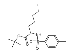 (2S)-N-para-toluenesulphonylaminoheptanoic acid tert-butyl ester Structure