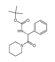 1-((R)-2-(t-butoxycarbonylamino)-2-phenylethanoyl)piperidine Structure