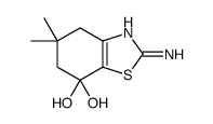 2-amino-5,5-dimethyl-4,6-dihydro-1,3-benzothiazole-7,7-diol结构式