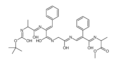 tert-butyloxycarbonyl-alanyl-dehydrophenylalanyl-glycyl-dehydrophenylalanyl-alanyl-methoxy Structure