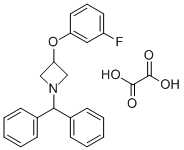 1-(DIPHENYLMETHYL)-3-(3-FLUOROPHENOXY)-AZETIDINE OXALATE structure