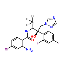 2-Amino-4-chloro-N-[(1R,2R)-2-(2,4-difluorophenyl)-2-hydroxy-1-methyl-3-(1H-1,2,4-triazol-1-yl)propyl]benzamide-d3 Structure