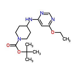 4-(6-Ethoxy-pyrimidin-4-ylamino)-piperidine-1-carboxylic acid tert-butyl ester Structure