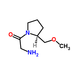 2-Amino-1-[(2S)-2-(methoxymethyl)-1-pyrrolidinyl]ethanone结构式