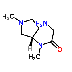 N-Methyl-N-[(3S)-1-methyl-3-pyrrolidinyl]glycinamide结构式