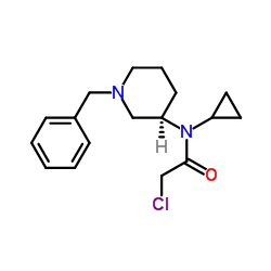 N-[(3R)-1-Benzyl-3-piperidinyl]-2-chloro-N-cyclopropylacetamide结构式