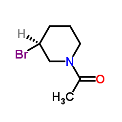 1-[(3S)-3-Bromo-1-piperidinyl]ethanone Structure