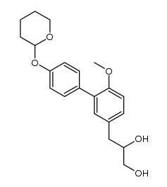 3-[6-methoxy-4'-(tetrahydro-pyran-2-yloxy)-biphenyl-3-yl]-propane-1,2-diol Structure