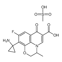 7H-Pyrido[1,2,3-de]-1,4-benzoxazine-6-carboxylic acid, 10-(1-aminocyclopropyl)-9-fluoro-2,3-dihydro-3-methyl-7-oxo-, methanesulfonate (1:1) structure