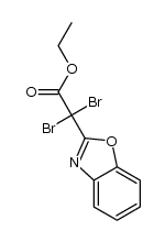 ethyl 2-(benzoxazol-2-yl)-2,2-dibromoacetate Structure