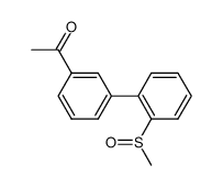 1-(2'-(methylsulfinyl)-[1,1'-biphenyl]-3-yl)ethan-1-one结构式