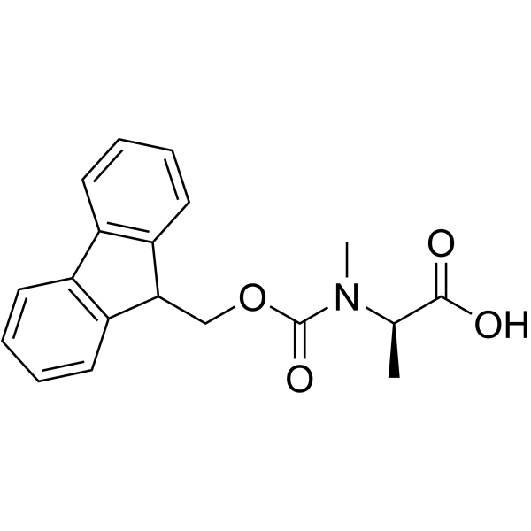 N-芴甲氧羰酰基-N-甲基-D-丙氨酸结构式