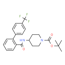 tert-butyl 4-(4'-(trifluoromethyl)biphenyl-2-ylcarboxamido)piperidine-1-carboxylate结构式