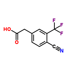 [4-Cyano-3-(trifluoromethyl)phenyl]acetic acid结构式