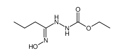 Hydrazinecarboxylic acid,2-[1-(hydroxyimino)butyl]-,ethyl ester (9CI)结构式