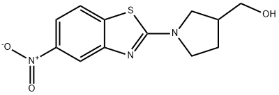[1-(5-Nitro-benzothiazol-2-yl)-pyrrolidin-3-yl]-Methanol Structure