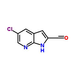 5-Chloro-1H-pyrrolo[2,3-b]pyridine-2-carbaldehyde结构式