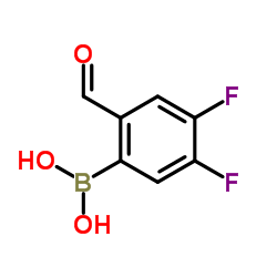 (4,5-Difluoro-2-formylphenyl)boronic acid结构式