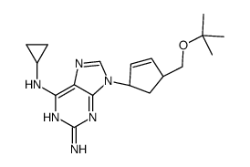 9-((1R,4S)-4-(叔丁氧甲基)环戊-2-烯-1-基)-N6-环丙基-9H-嘌呤-2,6-二胺结构式