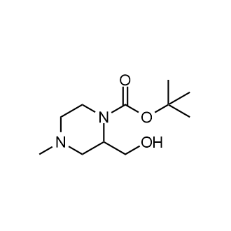 tert-Butyl 2-(hydroxymethyl)-4-methylpiperazine-1-carboxylate Structure