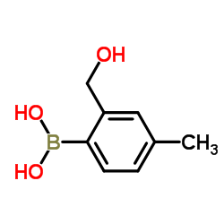 [2-(Hydroxymethyl)-4-methylphenyl]boronic acid结构式