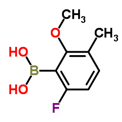 6-Fluoro-2-methoxy-3-methylphenylboronic acid结构式
