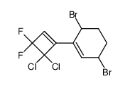 3,6-dibromo-1-(4,4-dichloro-3,3-difluorocyclobut-1-en-1-yl)cyclohex-1-ene Structure