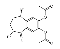 6,9-dibromo-5-oxo-6,7,8,9-tetrahydro-5H-benzo[7]annulene-2,3-diyl diacetate Structure