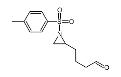4-[1-(4-methylphenyl)sulfonylaziridin-2-yl]butanal Structure