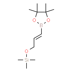 trans-3-Trimethylsiloxy-1-propenylboronic acid pinacol ester structure